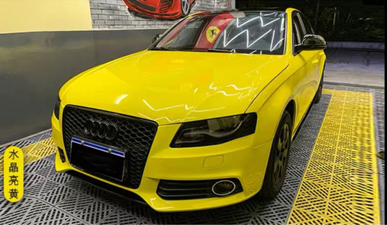 Фильма обруча автомобиля лоска отпуск воздуха желтого металлического Slidable анти- УЛЬТРАФИОЛЕТОВЫЙ