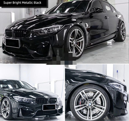 Обруча винила автомобиля лоска пузыря Swipeable фильм обруча автомобиля свободного супер яркий металлический черный