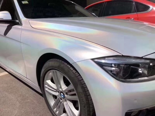 Красочный автомобиль яркого блеска лазера белый создает программу-оболочку полимерный каландрированный фильм винила