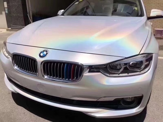 Обруча автомобиля винила температуры обруч 140gsm автомобиля искры лазера устойчивого слипчивого белый